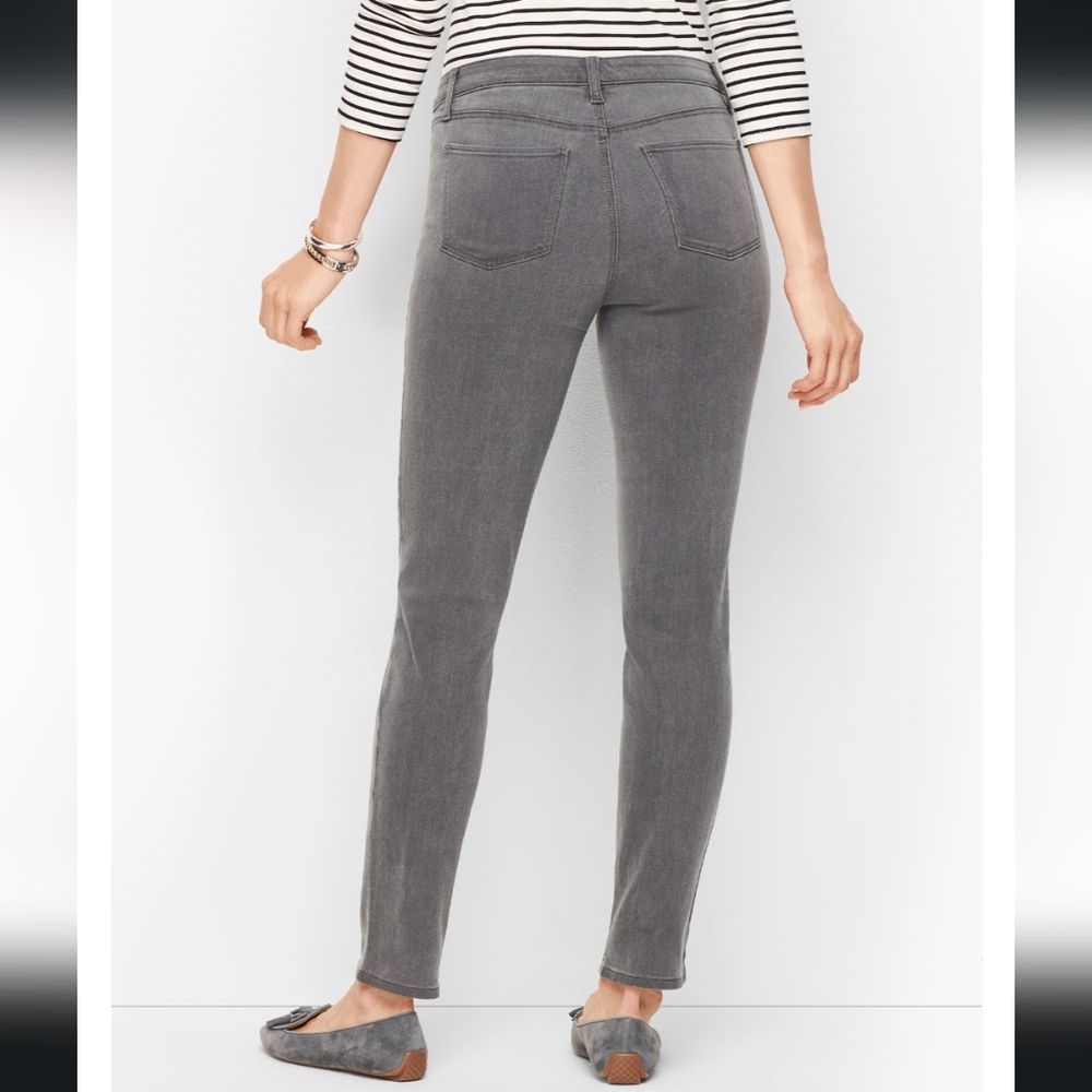 Talbots Stretch Corduroy Slim Ankle Pants - steel grey - Picture 11 of 12